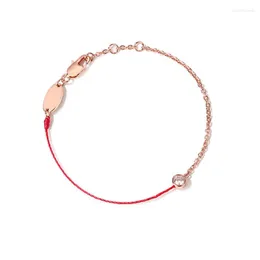 Charmarmband B01-001E Red Thread Redline For Women String 316L Rostfritt stålarmband PLUMFLUMSROP