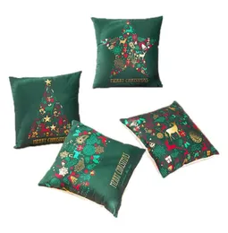 Kuddefodral Glödande Merry Christmas Gift Cushion Cover Home Sofa Seat Decorative Super Bell Snow Case4 PCS6592187