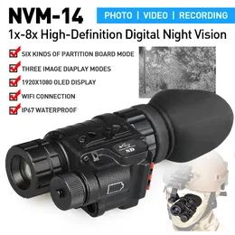 نطاق الصيد الليلي نطاق الرؤية أحادية الجهاز NVG HD 1x-8x الأشعة تحت الحمراء نظارات الليل الرقمية CL27-0033