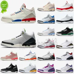 Ny 2023 Mid Top Casual Sport Shoes Sneakers Trainers Varsity Royal UNC White Cement Cool Grey Black Cat Jump Man 3 3S Herr Men Women R5