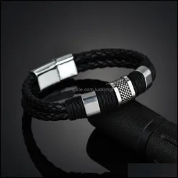 Other Bracelets Braided Bracelet Limited Pseira Mascina Men Bangle Jewelry Pu Leather Drop Delivery Dh7Yi