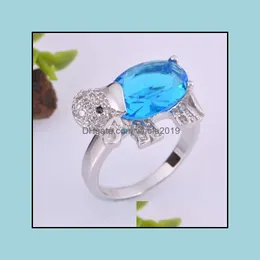 Solitaire Ring Wedding Rings 925 Sier Zircon Sparkling Red/Blue/Purple Fashion Jewelry Anillo De Plata Gemstone Drop Delivery Dhgky