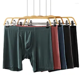 Underpants 4pcs/lot boxer homme 남자 긴 속옷 반바지 팬티 남성 플러스 사이즈