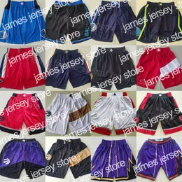 Pantaloncini da basket Uomo Basket Sport Corto Elastico in vita Pantaloni sportivi Hip Pop Indossare pantaloni con coulisse Tutti cuciti Pascal Siakam Tracy McGrady Fred VanVleet Rosso