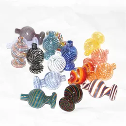 Smoking Accessories US Color Wig Wag Glass Bubble Carb Cap With 28mm OD Portable Reversal Suit For Quartz Banger Nails