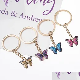 Kluczowe pierścienie Kolorfy Butterfly Breakrings Fashion Charms