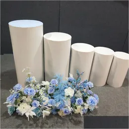 Party Decoration 5Pcs Products Sashes Round Cylinder Pedestal Display Art Decor Plinths Pillars For Diy Wedding Decorations Holiday Dhdpr