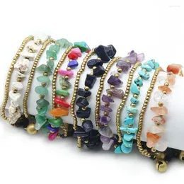 Strand Natural Stone Bracelet Small Bell Agates For Women Jewerly Accessories Gift Length 18-18.5cm