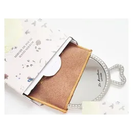 Compact Mirrors Laduree Les Merveilleuses Miroir De Poche Hand Mirror Vintage Metal Holder Pocket Cosmetics Makeup With Carry Bag Re Dh6Mk