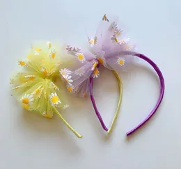 Wedding Hair Jewelry children's net yarn press clip hair accessories simple fashion bow hairpin 230112