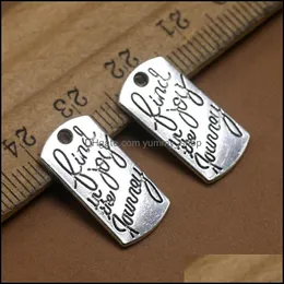 チャームファッショントレンディジャーニーで喜びを見つける合金タグシングルサイドMES 10x20mm 100PCS 628 T2ドロップ配信ジュエリー調査結果コンポーネンDHVCE