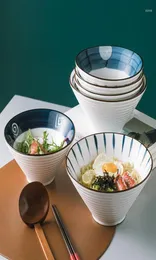 Bowls Japanese Ceramic Ramen Bowl Household Rice Kitchen Tableware Large Soup 78inches Underglaze Vegetable CE EU3880208