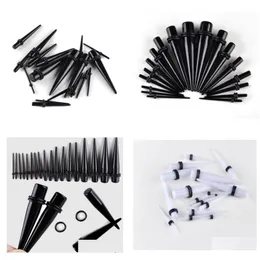 Kit per piercing 18 pezzi / set 1.610 mm conici acrilici tappi per le orecchie calibro kit di allungamento per donna uomo gioielli per il corpo stile punk consegna di goccia He Dhdxe