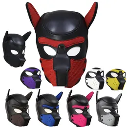 BDSM BONAGE MASK MASK FETSH SLAVE Pełna głowa ograniczenie Neoprene Puppy Hoodplay SM SEX Zabawki dla par