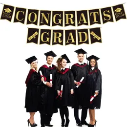 Party Decoration Paper Great College Grad Banner Practical Hanging English Letter Printed For