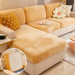 Sillas cubiertas de tela de terciopelo cojín cojín elástico cubierta de sofá en forma de asiento en forma de sillón de sillón para salón para sala de estar 230113