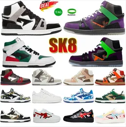 2023 SK8 STA Designer Casual schoenen 93 HI HIM HOOG HOOG SCHOOTEN Halloween Gray Olijfbruin Rood Black Gray Sport Trainer Sneakers WAC