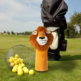Irons Lion Golf Kulübü Kollu Karikatür Hayvan Kafası Hayır 1 Çubuk Koruyucu Peluş Aksesuarlar 230113