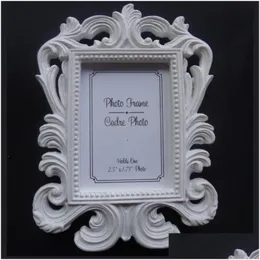 Party Favor Victorian Style Harts White Black Barock Picture/Po Frame Place Card Holder Bridal Wedding Shower Dusch Favors Gift ZA1230 DR DHYJ2