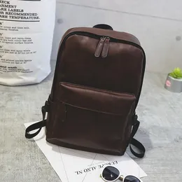 Backpack Men's Bag Fashion Designer Business Large-capacity Casual Outdoor PU Soft Leather Women