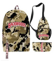 Boys Styles Backwoods Backpack for Men Boys Cigar Backwoods Laptop Shoulder Travel School Cross body Carry Bag in 3pcs Per Ki9178724