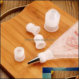 Cake Tools 10Pcs/Set Coupler Adaptor Icing Pi Nozzle Bag Flower Cream Pastry Decoration Tool Diy Decorating Drop Delivery Home Garde Otadi