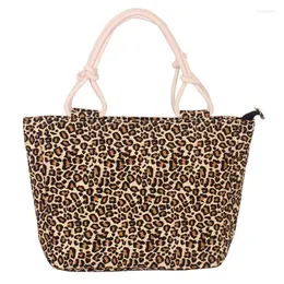 الأكياس المسائية Barhee Summer Beach Bag Bag Disual Handbag Printing Canvas الكتف Seaside Leopard Hand Shopper Fashion Ladies Bolsas