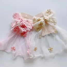 Wedding Hair Jewelry Children's hair accessories flower girl top clip bow wedding 230112