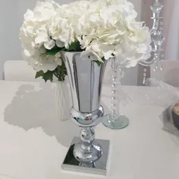 Vasen Vintage Blumenvase aus Metall und Eisen, groß für Blumen als Hochzeit, Zuhause, Büro, Herzstück, Dekoration. Vasen