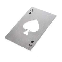 ￖppnare Stylish Poker Spela Card Ace of Spades Bar Tool Rostfritt st￥l Soda Beer Bottle Cap Opener Gift WA2068 Drop Delivery Home DHAS5