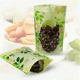 Storage Bags Green Printing Lovely Plastic Bag Food Packaging Zipper Snacks Wholesale Lz0708 Drop Delivery Home Garden Housekee Organ Dh6Bg