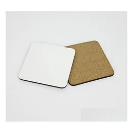 Mats Pads DIY Sublimacja pusta kolejka górska drewniana zintegrowana kubek kork Mat MDF Reklama Promocja Prezentacja Półfinowana do dostawy Dhlxb Dhlxb