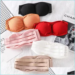 Outros enormes enormes enormes sungues sem cinto sem correção de sutiã embrulhado em sutiãs removíveis para meninas e lingerie sexy lingerie top dhxrq