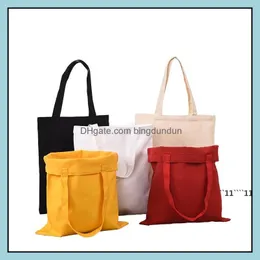 Packing Bags Economical 12Oz Cotton Tote Bag Lightweight Reusable Grocery Shop Cloth Bagsoptioncustomize Logo Suitable For Diy Rra12 Ot4Pz