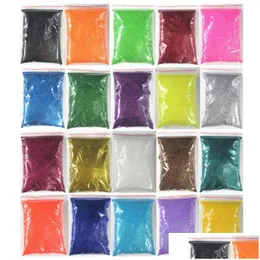 Nail Glitter 20 Colors Choice 100G Bk Packs Extra Tra Fine Dust Powder Nails Art Tips Body Crafts Decoration Wholesale Drop Delivery Dhpo0