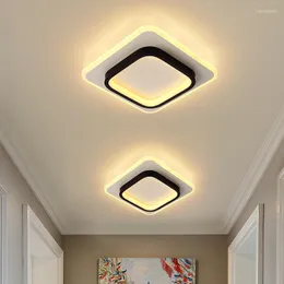 Światła sufitowe Nowoczesne LED Square okrągły światło Hal Hal Blue for Living Pokój do jadalni sypialnia wystrój korytarza korytarza lampa korytarza dom