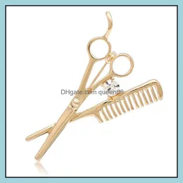 Pins Brooches New Trend Fashion Accessories Hair Clippers Womens Enamel Pins Drop Delivery Jewelry Dh1Z6