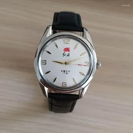 Wristwatches 36mm Retro Fashion Hongqi Mechanical Watch Waterproof Stainless Steel Mens Religio Masculino Reloj Para Hombre