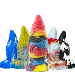 Articoli di bellezza New Graffiti Large Moster Dildo Soft Silicone Ventosa Cock Penis Giocattoli per adulti No Vibratore Butt anale per donna Lesbiche sexyShop