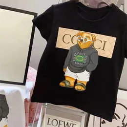 Kids Designer Kleding Luxe Animal Gedrukt Tshirt Mode Brief Kleding Baby Kids Tshirt Hoge Kwaliteit Kinderkleding 2 kleuren