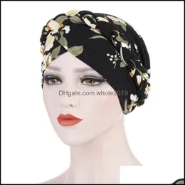 Beanie/Skull Caps Beanie/Skl Women Floral Braid India Hat Muslim Cancer Chemo Beanie Turban Wrap Cap Bonnet