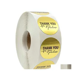 Adesivos adesivos em forma redonda 1 polegada de agradecimento tem tema para pacote de pacote de pacote de presente diy decoração de papelaria envelope 500pcs d otgfo