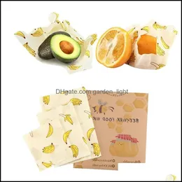 Food Savers Storage Containers Reusable Wrap Cam Beeswax Printed Wraps Outdoor Picnic Biodegradable Fresh Kee Ers 1187 V2 Drop Del Dhar6