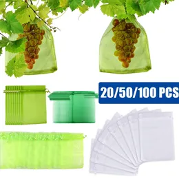 Other Garden Supplies 20 50 100PCS Grapes Fruit Protection Bags Mesh Agricultural Orchard Pest Control Anti Bird Netting Vegetable 230113