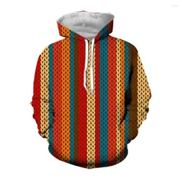 Erkek Hoodies Jumeast 3D Çizgili Baskılı Estetik Erkekler Sokak Giyim Geometrik Grafik Kapüşonlu Vintage 2000s Işık Akademisi Giyim Katları