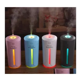 Andere Hausgarten Mini 7 Farbe Trasonic Luftbefeuchter Aroma Ätherisches Öl Diffusor Aromatherapie Nebelhersteller Tragbare USB-Luftbefeuchter Dh82X