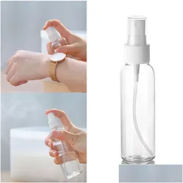 F￶rpackningsflaskor 100 ml tom transparent plastsprayflaske Atomizer -pumpar f￶r eteriska oljor reser per BK Portable Makeup Tool Dr Dhtro