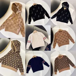 Çocuk Sweaters Erkek Kızlar Moda Külot Çocuk Günlük Sweatshirts Sonbahar Kış Sıcak Bebek Bebek Kapşonlu Kazak Mektup Baskılı Kazak Gençlik Toddl I4YU#