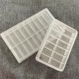 Titta på reparationssatser 12/18 Solts Accessories Box Transparent plastfodral för Winding Stem Crown Spring Bar Watches Tool Storage Boxes