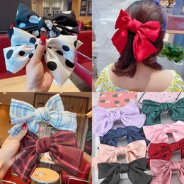 Wild Big Ribbon Large Fashion Women Girls Hair Band Trendy Hairspin Casual Hairs Clip Cute Bow Ladies Accessoires Bows Barrette 1324